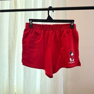 Disney Women's Red Mickey Mouse Athletic Shorts